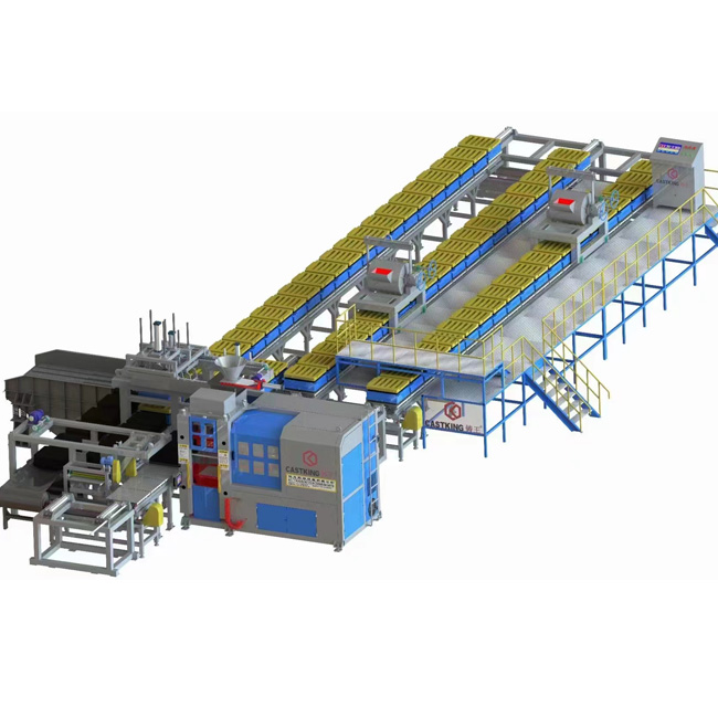 Automatic casting molding machine production line