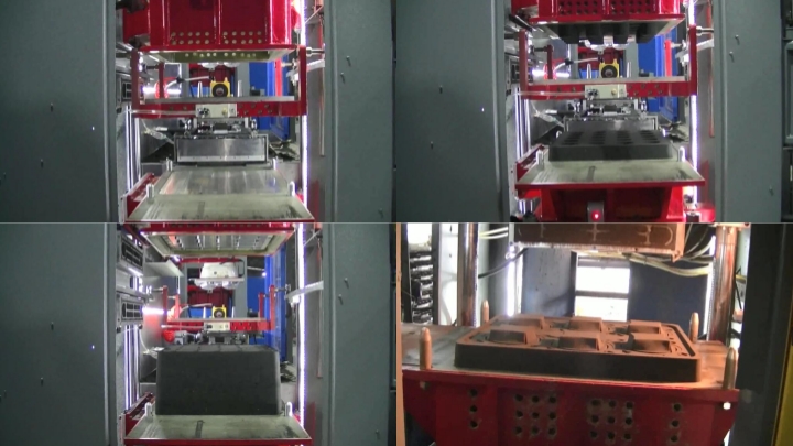 Production process of fully automatic casting molding machine
