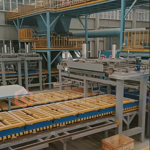 Automatic flaskless horizontal moulding line, Sand casting molding open line