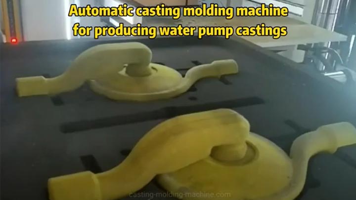 Automatic casting molding machine for producing water pump castings