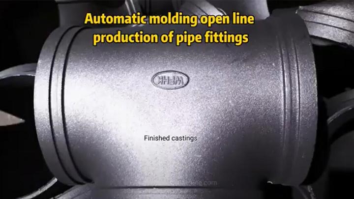 Automatic casting molding machine open line production of pipe fittings