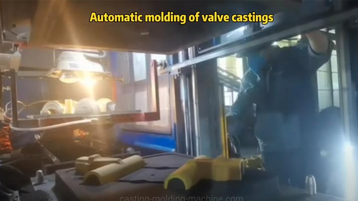Production of valve castings using sand mold automatic molding machine